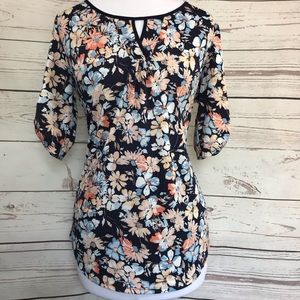 PerSeption Concept Floral Pattern Blue trim Medium